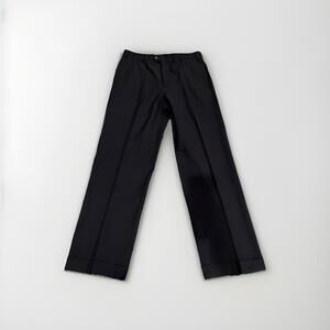 ZANELLA MENS DRESS PANTS TODD 35x30 BLACK TWILL RP $300+ MADE IN ITALY VGC!